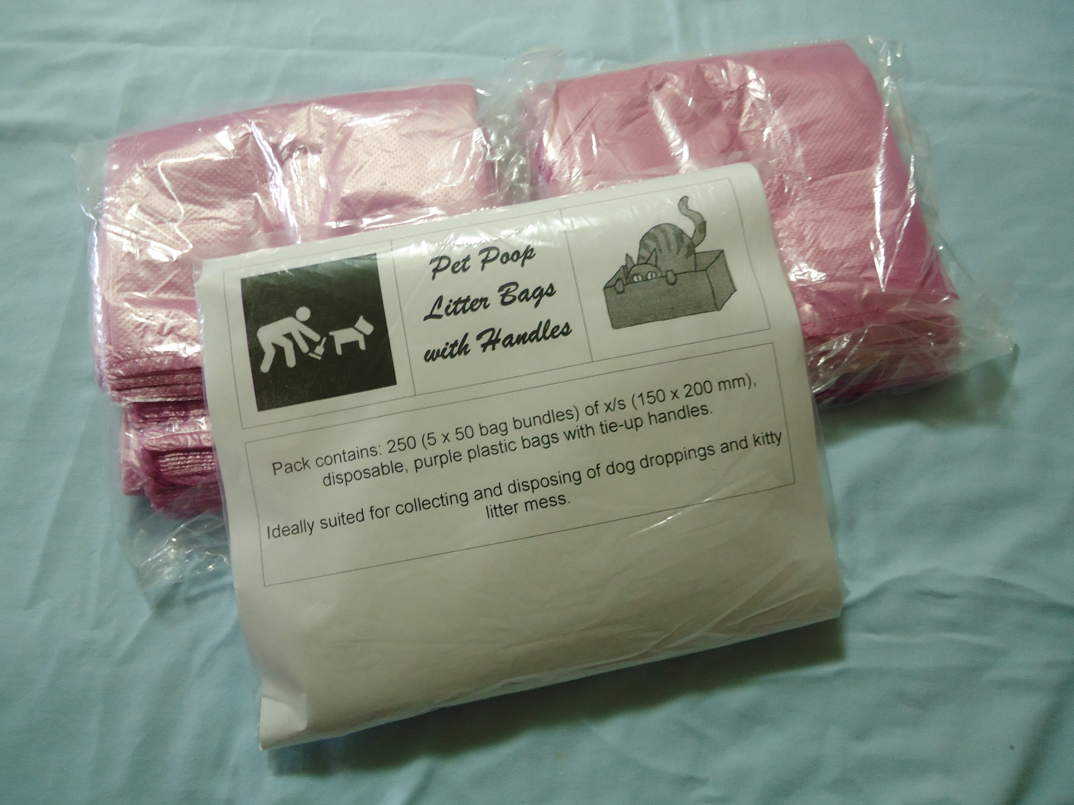 (image for) Pet Poop, Kitchen Litter bags X/Small 15x20cm Purple